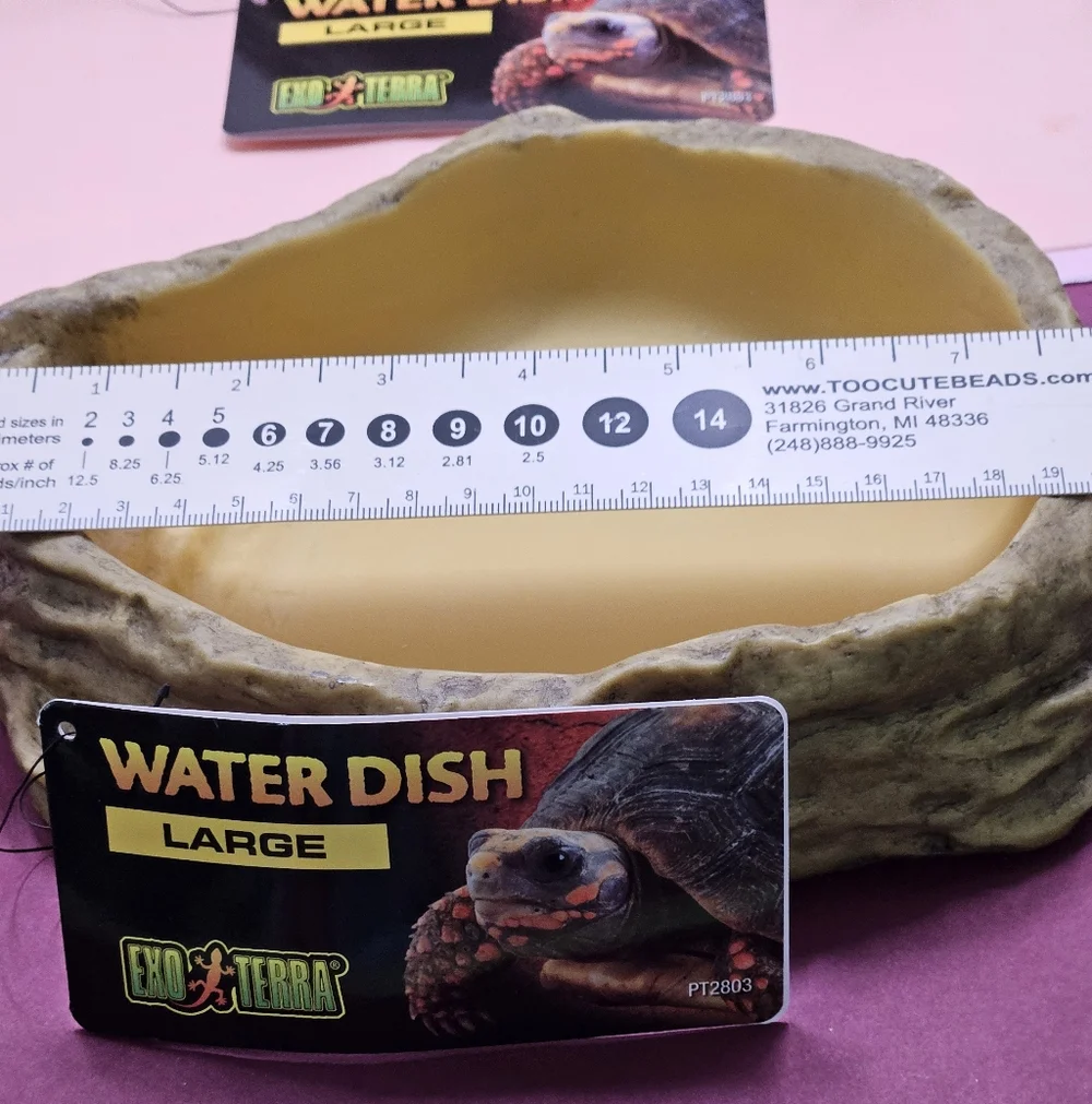Large Reptile Water Dish - Tan
